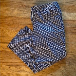 Cynthia Rowley black and white pattern Capri pants